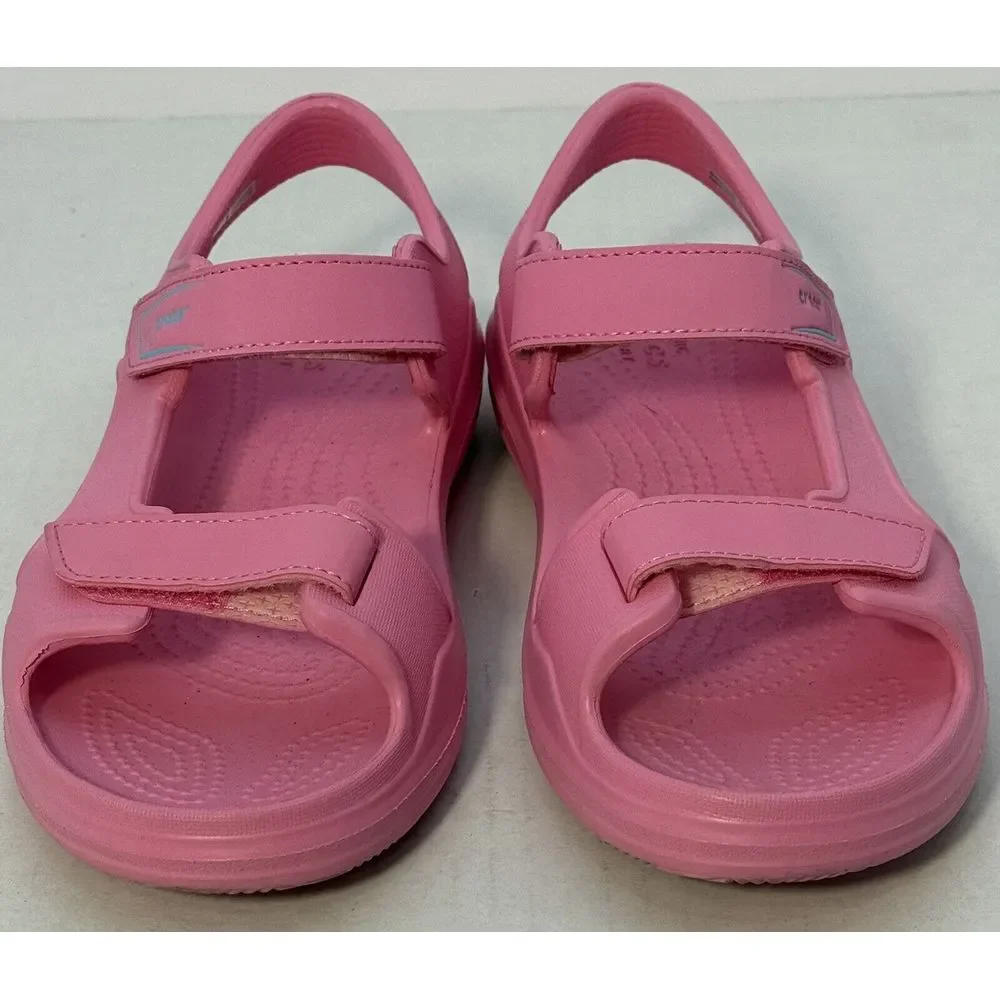 Crocs Youth Sz4 Swiftwater River Expedition PINK  Slip-On Hook Loop Water Sandal